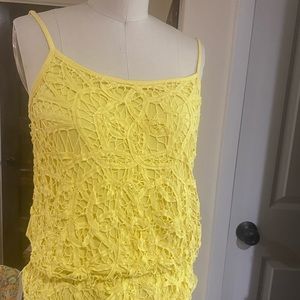 Women’s yellow cotton blouse. Knitted